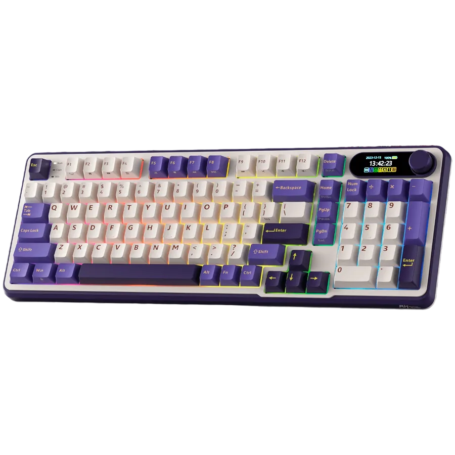 Геймърска клавиатура ROYAL KLUDGE RK-S98 Blackberry Mousse Gaming Keyboard Chartreuse switch - Image 12