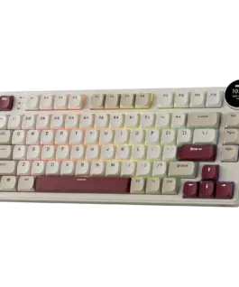 Alternative view of Геймърска клавиатура ROYAL KLUDGE RK N80 Rosy Clouds Gaming Keyboard Red switch