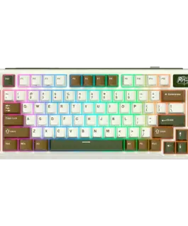 Геймърска клавиатура ROYAL KLUDGE RK L75 Palm Green Gaming Keyboard Cream switch