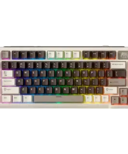 Геймърска клавиатура ROYAL KLUDGE RK L75 Mocha Grey Gaming Keyboard Cream switch