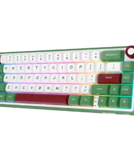 Alternative view of Геймърска клавиатура ROYAL KLUDGE R65 Green sand Gaming Keyboard Chartreuse switch