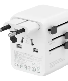 Alternative view of Зарядно за мобилен телефон CANYON Travel Adapter OnTour 20 EU/UK/US/AUS 20W  White