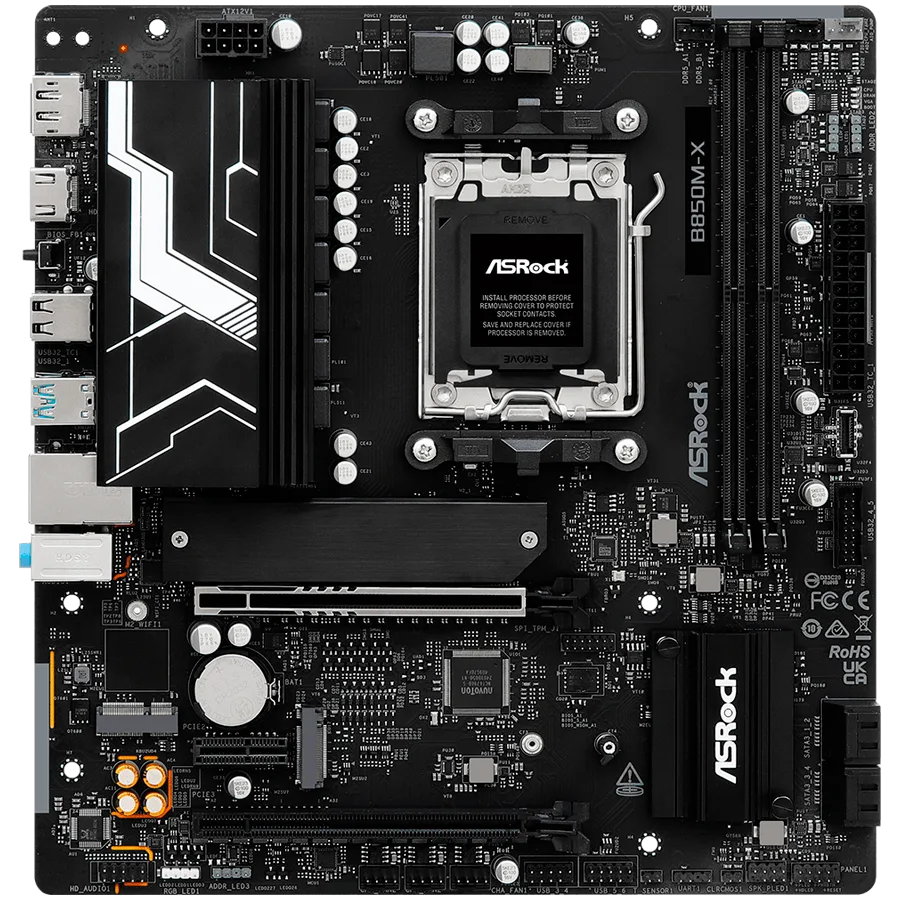 Дънна платка ASROCK B850M-X R2.0 mATX AM5 DDR5
