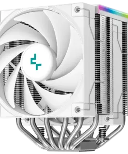 Alternative view of Охладител за процесор Охладител DeepCool AK620 DIGITAL SE WH, CPU Air Cooler, 2x120mm PWM Fans, 6 Heatpipes, White, LGA2066/2011-v3/2011/1851/1700/1200/115x, AMD AM5/AM4, 129x138x161 mm(LxWxH), R-AK620-WHADMN-GJD, 3Y
