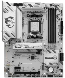 Alternative view of Дънна платка MSI B850 GAMING PLUS WIFI6E, ATX, Socket AM5, 4x DDR5 Dual Channel up to 8200(OC)MHz, 2x PCIe x16 slot, 2x M.2 slot, 4x USB 5Gbps, 3x USB 10Gbps, 1x USB 10Gbps Type-C, HDMI, DP, 7.1 HD Audio, 2.5G LAN, WiFI 6E, BT, 3Y