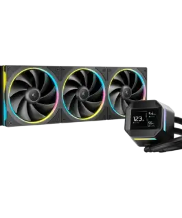 Охладител за процесор Охладител DeepCool LM360 360mm CPU Liquid Cooler 2.4" LCD screen 3x120mm FL12 SE ARGB PWM Fans Flu