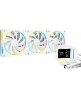 Охладител за процесор Охладител DeepCool LM360 WH 360mm CPU Liquid Cooler 2.4" LCD screen 3x120mm FL12 SE ARGB PWM Fans