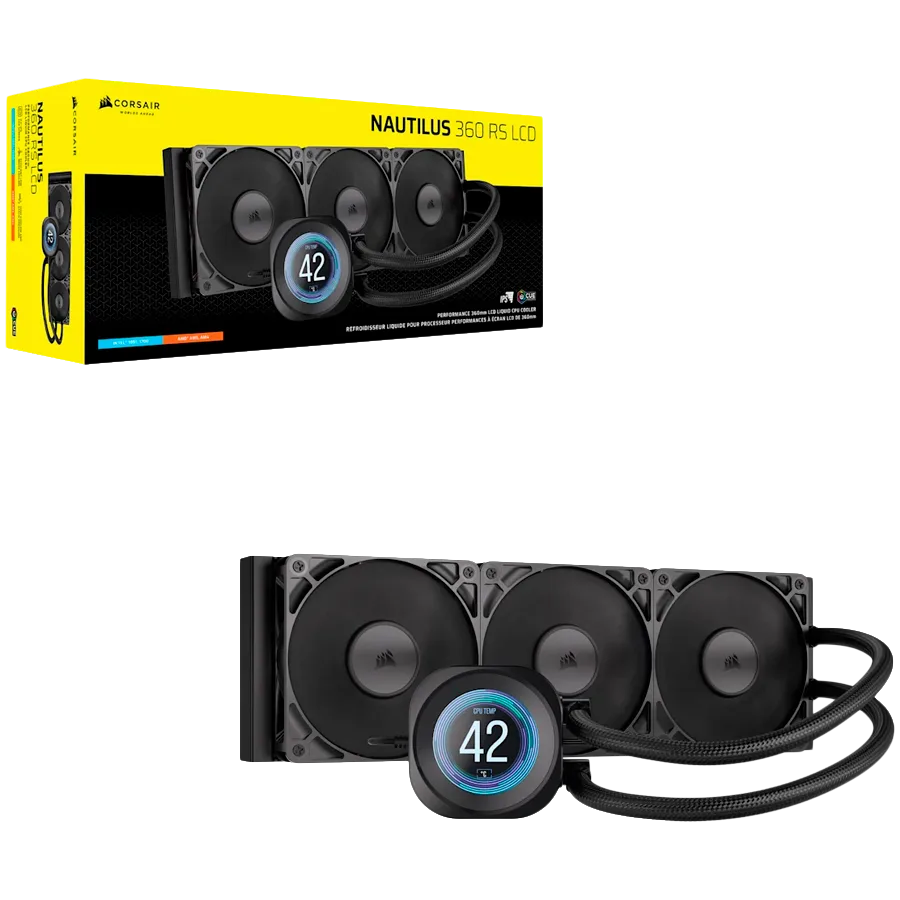 Охладител за процесор Охладител CORSAIR NAUTILUS 360 LCD 360mm Radiator Liquid CPU