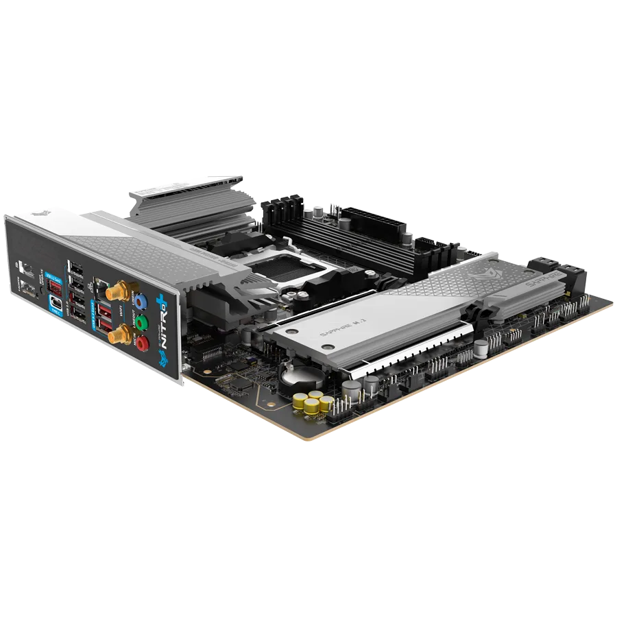 Дънна платка SAPPHIRE AMD B850M AM5 NITRO+ Ryzen R9/R7/R5, 4x DDR5 8000MHz, PCIE 5.0 x 16, 1x M.2 Gen5, 1x M.2 Gen4, LAN 2.5 Gbps, WIFI6, USB, Micro-ATX - Image 5