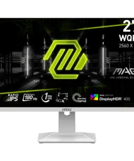 Монитор MSI MAG 274QRFW Gaming Monitor 27" 180Hz WQHD (2560x1440) 16:9 Rapid IPS Anti-glare 1ms 400nits 1000:1 178/178 A