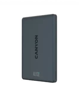 Alternative view of Външна батерия CANYON magnetic power bank OnPower 500 PD20W 5000mAh Aluminium Interstellar Black