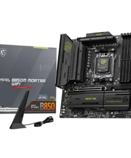 Дънна платка MSI B850M MORTAR WIFI mATX Socket AM5 4x DDR5 Dual Channel DDR5 up to 8200(OC)MHz 1x PCIe x16 slot 3x M.2 s