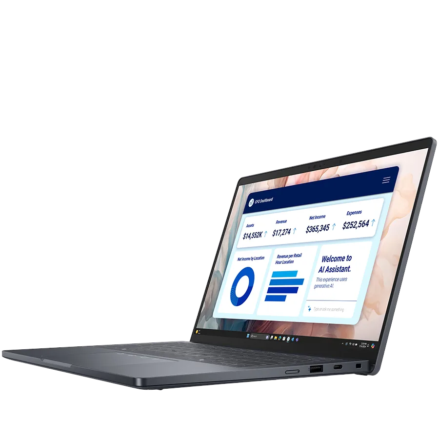 Лаптоп Dell Pro 14 Plus (PB14250), Intel Core Ultra 5 225U (12C, 12 TOPS NPU, up to 4.8GHz), 14.0"FHD+(1920x1080) Non-Touch AG, 16GB (1x16GB) DDR5, 512GB SSD, Integrated Intel Graphics, WiFi+BT, FHD Cam+Mic, BG Backlit KBD, no FPR, Ubuntu, 3Y Basic O - Image 3