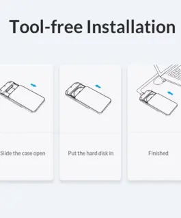 Orico външна кутия за диск Storage – Case – 2.5 inch TYPE C Black –