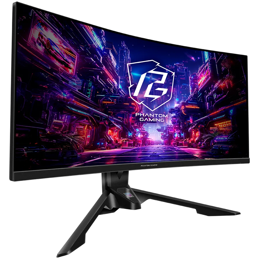 Монитор Asrock Curved Gaming Monitor, 34" WQHD(3440x1440) 1500R VA, 180 Hz, 123% sRGB, 3000:1, 550 cd/m², 178º/178º, 1ms (MPRT), Flicker-free, Height, Swivel, Tilt, 2x 2W, 2x HDMI 2.0, 2x DP 1.4, 5x USB 3.2, 1x Audio Jack (3.5mm), Wi-Fi Antenna, 3Y - Image 17