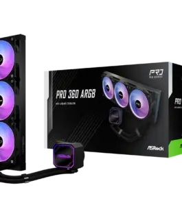 Охладител за процесор Охладител Asrock Pro 360 ARGB AiO liquid cooler 360 mm radiator AM5 AM4 LGA1851 LGA1700 90-APRA36-