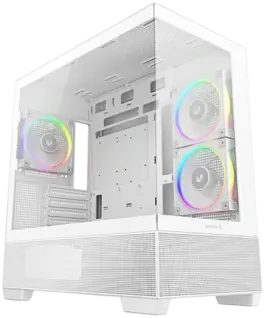 Кутия за компютър DeepCool CG380-3F WH Mid Tower Mini-ITX/Micro-ATX(Rear Connector) 2xUSB3.0 1xUSB Type-C 1xAudio 3x120m