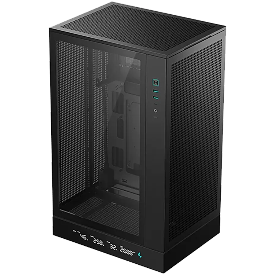 Кутия за компютър DeepCool CH270 DIGITAL Mini Tower Mini-ITX/Micro-ATX 2xUSB3.0 1xType-C Gen 2 1xAudio/Mic Mesh Panel Bl