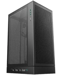 Alternative view of Кутия за компютър DeepCool CH270 DIGITAL, Mini Tower, Mini-ITX/Micro-ATX, 2xUSB3.0, 1xType-C Gen 2, 1xAudio/Mic, Mesh Panel, Black, R-CH270-BKNDM0-G-1, 2Y