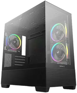 Кутия за компютър DeepCool CG380-3F Mid Tower Mini-ITX/Micro-ATX(Rear Connector) 2xUSB3.0 1xUSB Type-C 1xAudio 3x120mm P