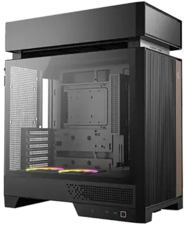 Alternative view of Кутия за компютър DeepCool CL660, Mid Tower, Mini-ITX/Micro-ATX/ATX(Rear Connector), 2xUSB3.0, 1xUSB Type-C, 1xAudio, 2x120mm Pre-Installed ARGB Reverse Fans, Tempered Glass, Mesh Panel, Black, R-CL660-BKNNA0-G-1