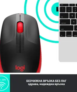 МИШКА LOGITECH M190 – Wireless / Безжична – Red – PN