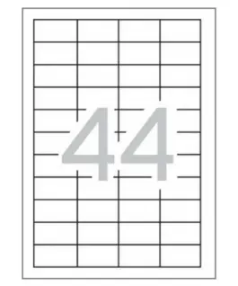 УНИВЕРСАЛНИ ЕТИКЕТИ - 485 mm x 254 mm - 44 броя на лист - 100 листа - PN BR1895 - OUTLET -