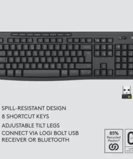 КОМПЛЕКТ МИШКА + КЛАВИАТУРА LOGITECH MK370 – Wireless / Безжична – QWERTY – US – БЕЗ БДС КИРИЛИЗАЦИЯ