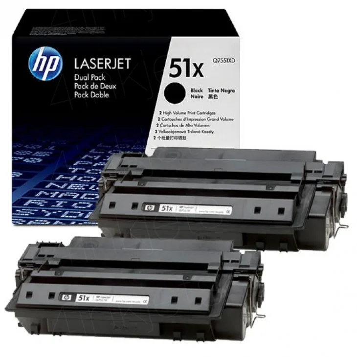 КОМПЛЕКТ 2 КАСЕТИ ЗА HP Laserjet P3005/M3035 MFP/M3027 MFP - Black - /51X/ - TWIN PACK - PN