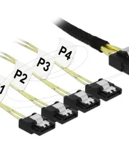 Интерфейсен кабел Delock Mini SAS SFF-8087 към 4 x SATA 7-pin 1 m metal