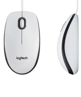 МИШКА LOGITECH M100 – Жична – White – PN 910-006764
