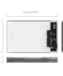 Orico прозрачна външна кутия за диск Storage – Case – 2.5 inch USB 3.0 transparent –