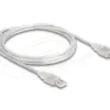 Кабел Delock USB-A мъжко - USB-A мъжко 1.5 m прозрачен