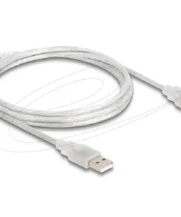 Кабел Delock USB-A мъжко - USB-A мъжко 1.5 m прозрачен