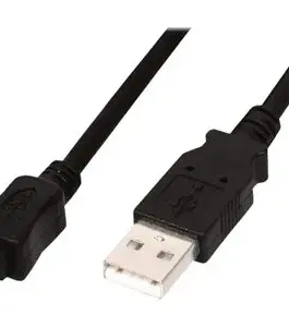 КАБЕЛ USB DIGITUS - USB-A to mini USB - 18 m - Black - PN AK-300130-018-S