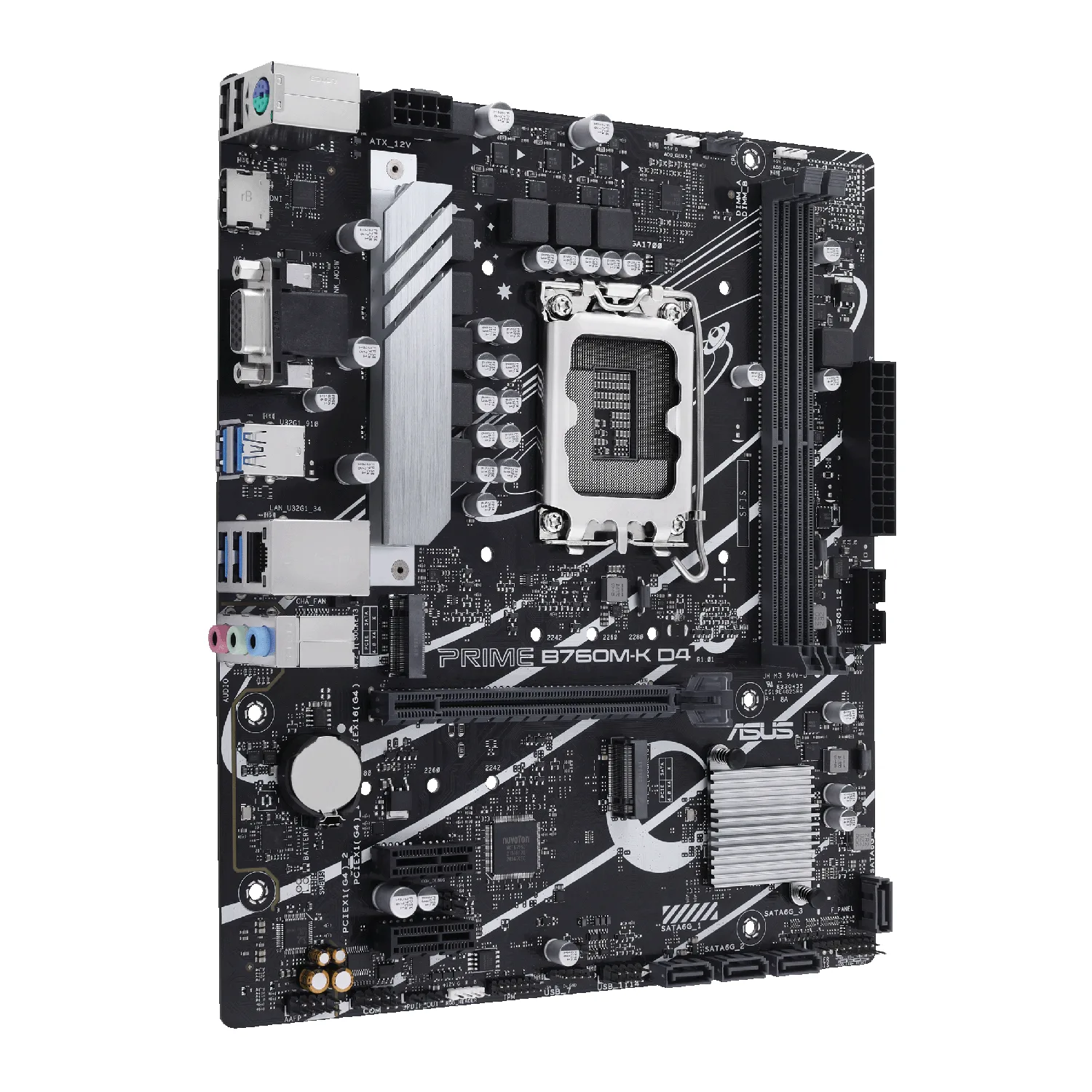 Дънна платка ASUS PRIME B760M-K D4, LGA 1700, mATX - Image 2
