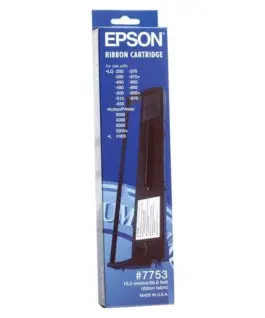 ЛЕНТА ЗА МАТРИЧЕН ПРИНТЕР EPSON LQ 800/850/850+/200/300/300+/400/500/510/50/70/70+/580 - /7753/ - ERC-19 (ERC19) - Black