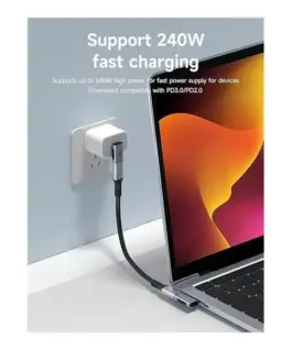 АДАПТЕР MICROCONNECT USB-C мъжко-женски ъглов адаптер