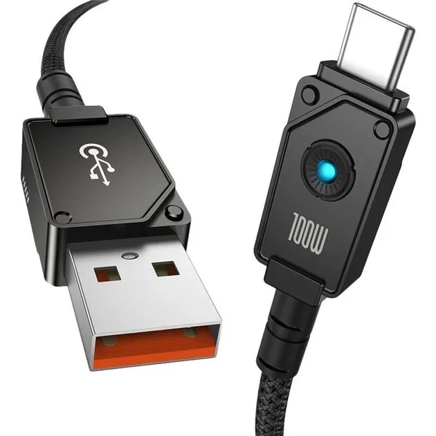 Кабел Baseus Unbreakable Series USB към Type-C 100W 2м P10355801111-01 - черен - Image 3
