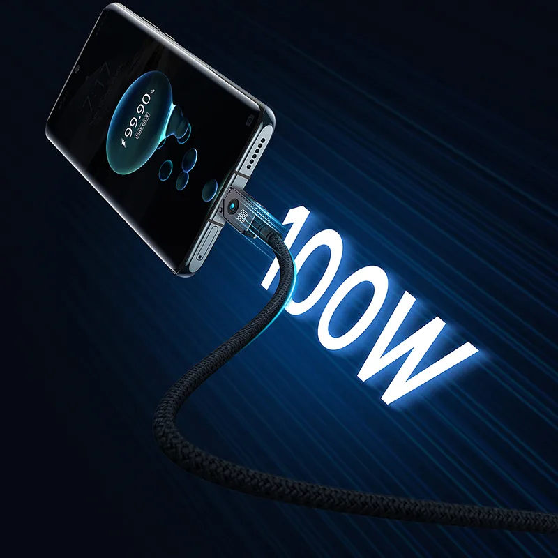 Кабел Baseus Unbreakable Series USB към Type-C 100W 2м P10355801111-01 - черен - Image 12