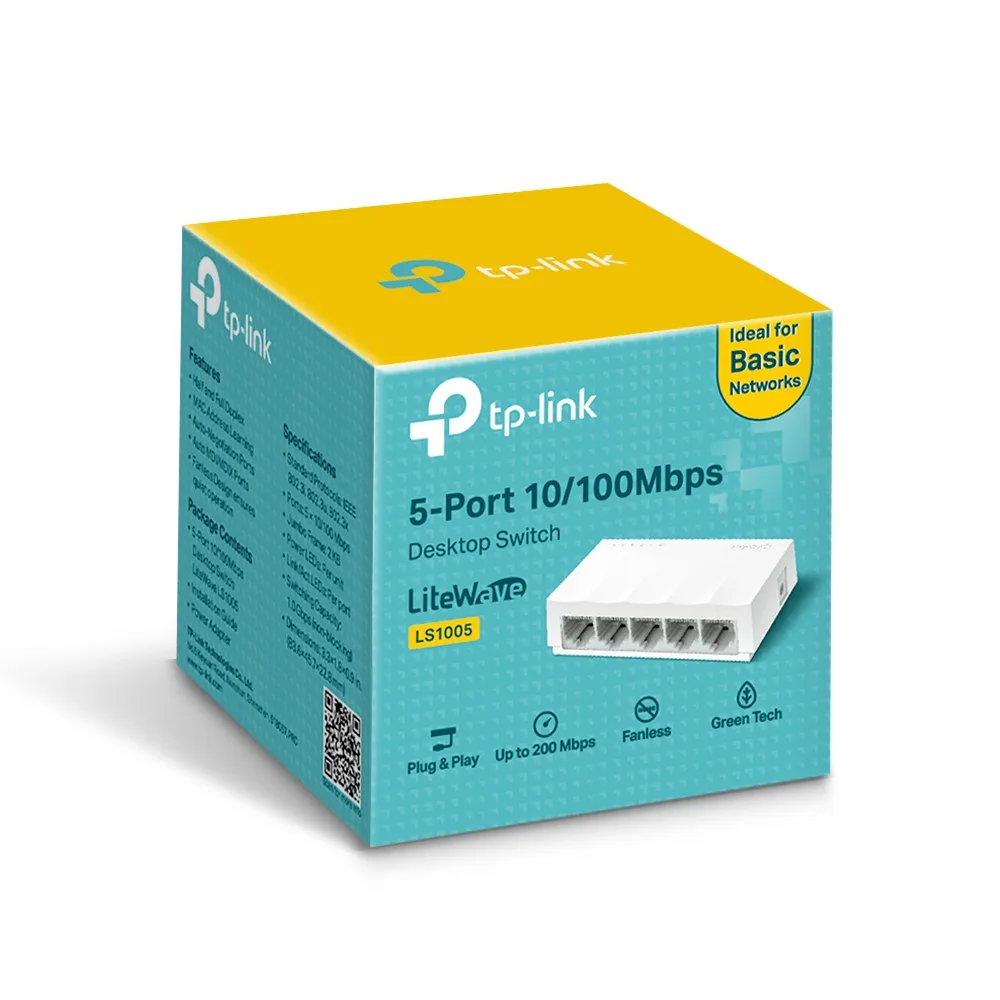 Комутатор TP-Link LS1005 5-порта 10/100Mbps - Image 14