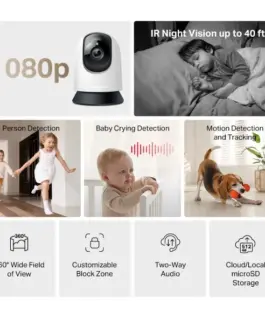 Alternative view of Домашна камера Wi-Fi Pan/Tilt Mercusys MC200