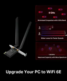 Безжичен PCIe адаптер TP-Link Archer TXE72E AXE5400 Wi-Fi 6E