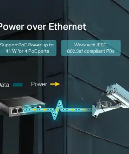 5-портов 10/100 Mbps комутатор TP-Link TL-SF1005LP с 4 PoE