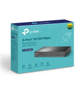 8-портов Desktop комутатор TP-Link TL-SF1008LP с 4-PoE