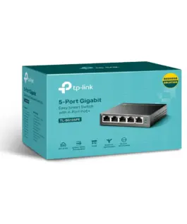 Комутатор TP-Link Gigabit Easy Smart TL-SG105PE 5-портов с 4 PoE+