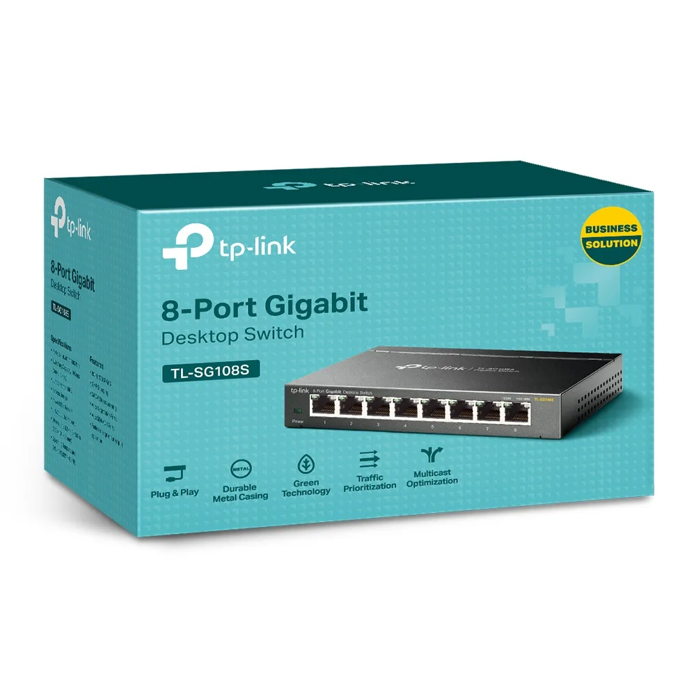 8-портов гигабитов комутатор TP-LINK TL-SG108S - Image 14