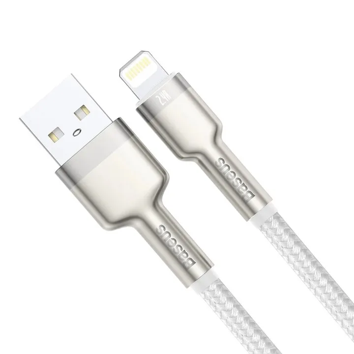 Кабел Baseus Cafule Metal Series USB-A към Lightning, 2м CALJK-B02 - бял - Image 31