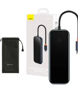 USB хъб Baseus AcmeJoy WKJZ010013 4-портов USB-C към 3xUSB 3.0 + USB-C PD - тъмносив