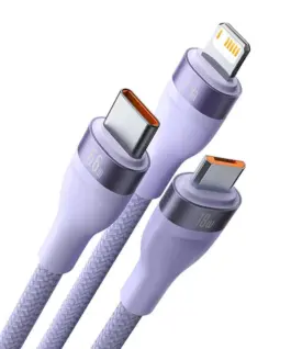 Кабел Baseus Flash Series II USB-A / USB-C / Lightning / micro USB 66W 480Mbps 1.2 м CASS040005 –